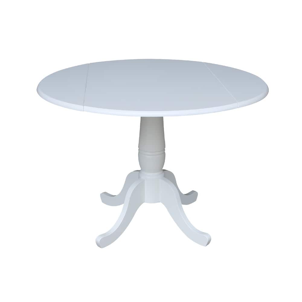 42 in. Round Dual Drop Leaf Dining Table