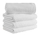 preview thumbnail 3 of 10, CTT Arsenal %100 Turkish Cotton White Bath Towel Set of 4 - 27" x 54"
