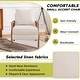 preview thumbnail 5 of 5, Mid Century Modern Accent Chair Upholstered Living Room Chairs Armchair with Rattan Armrest Comfy Reading Chair with Wood Frame