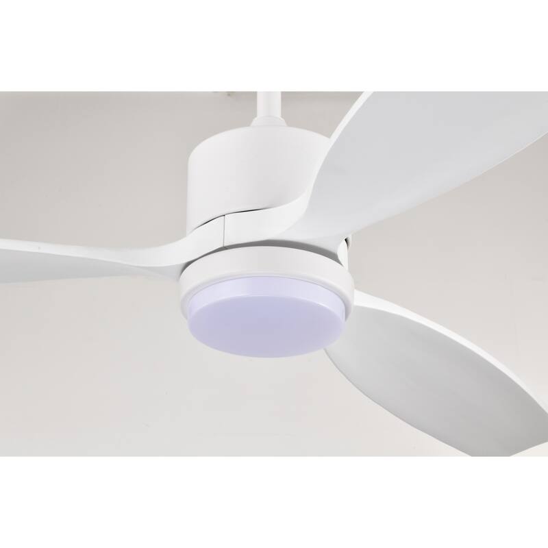 Yerma 52-inch Solid Wood and Metal Lighted Ceiling Fan with LED Lighting