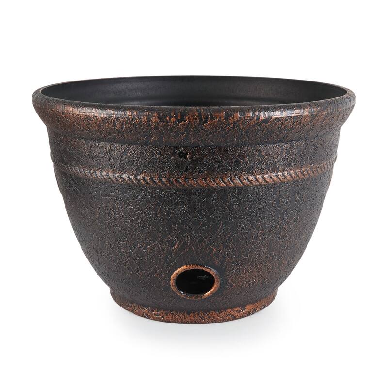Liberty Garden LBG1924 Banded High Density Resin Hose Holder Pot with Drainage - LBG-1925