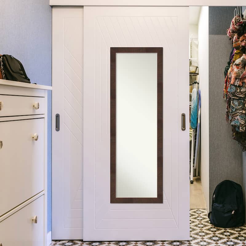 Non-Beveled Full Length On The Door Mirror - Wildwood Frame