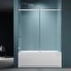 preview thumbnail 6 of 10, ELEGANT Frameless Bathtub Glass Door Clear with 60W x 62 H - 60"×62" 60"×62" - Nickel Finish