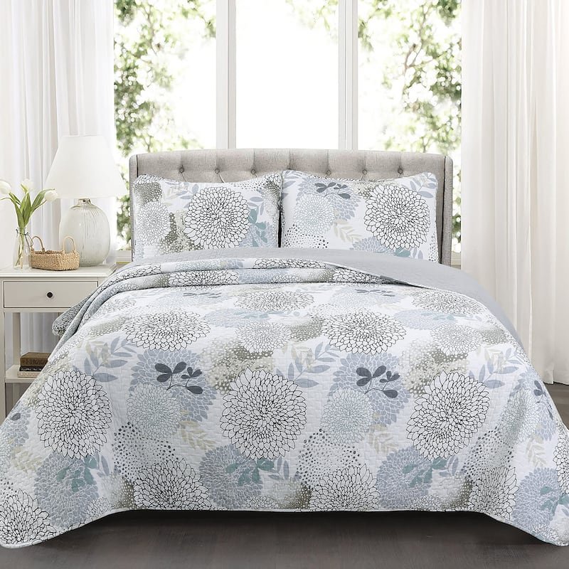 Copper Grove Dehiwala Floral Cotton 3-piece Quilt Bedding Set
