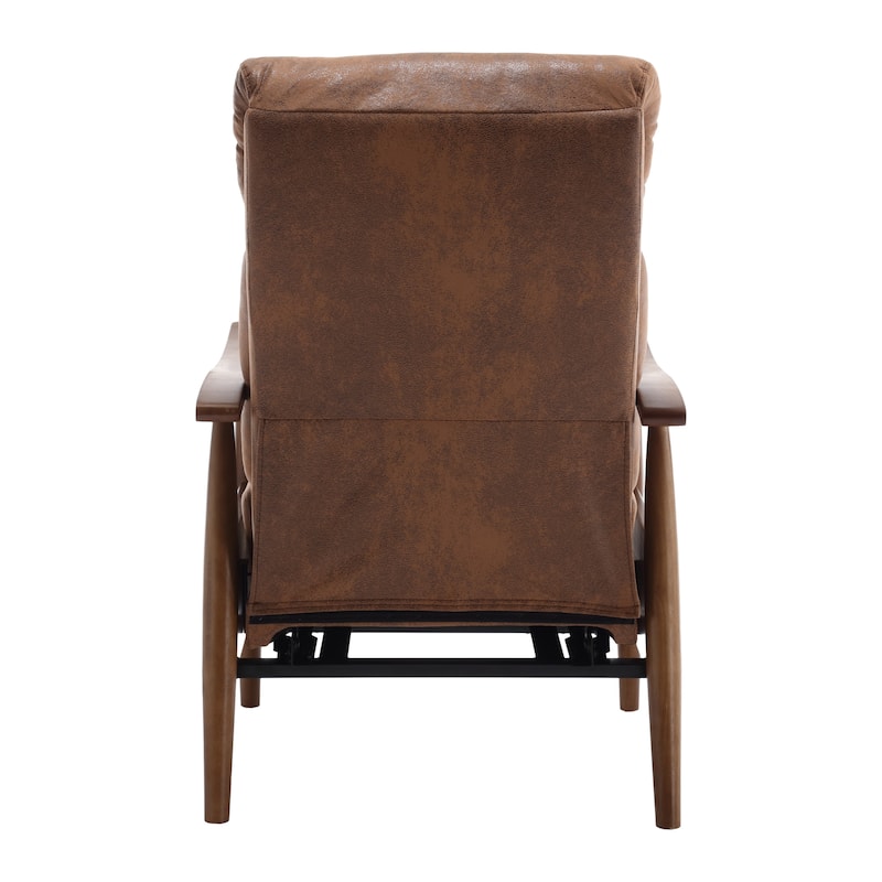 Coffee 26.38" Adjustable Chaise Lounge Chair