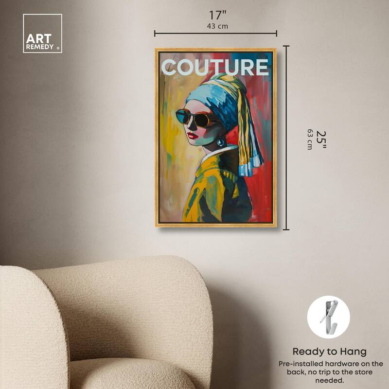 Pearl Earring Cover Canvas by Art Remedy