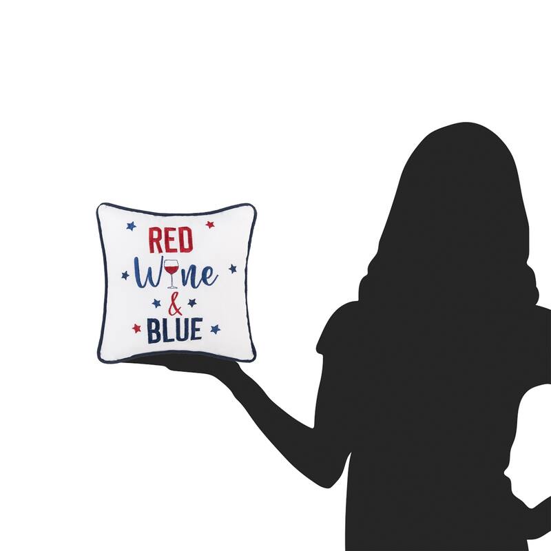 Red, Wine & Blue Pillow