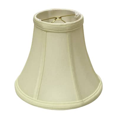 8" Ivory Premium Bell Monay Shantung Lampshade - 8" L x 8" W x 6.75" H