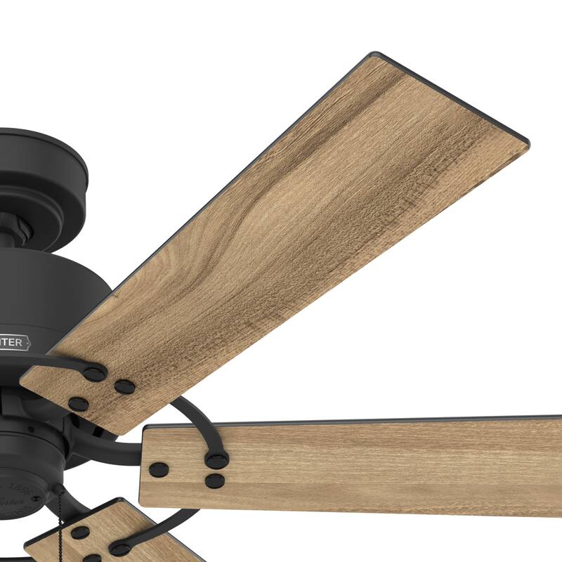 Hunter 52" Gilrock Windmill Ceiling Fan and Pull Chain - Industrial, Modern Farmhouse
