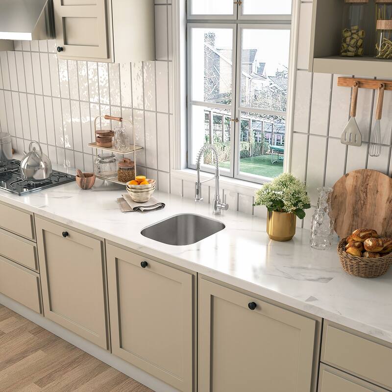 Sinber Undermount Single Bowl 304 Stainless Steel Kitchen Sink