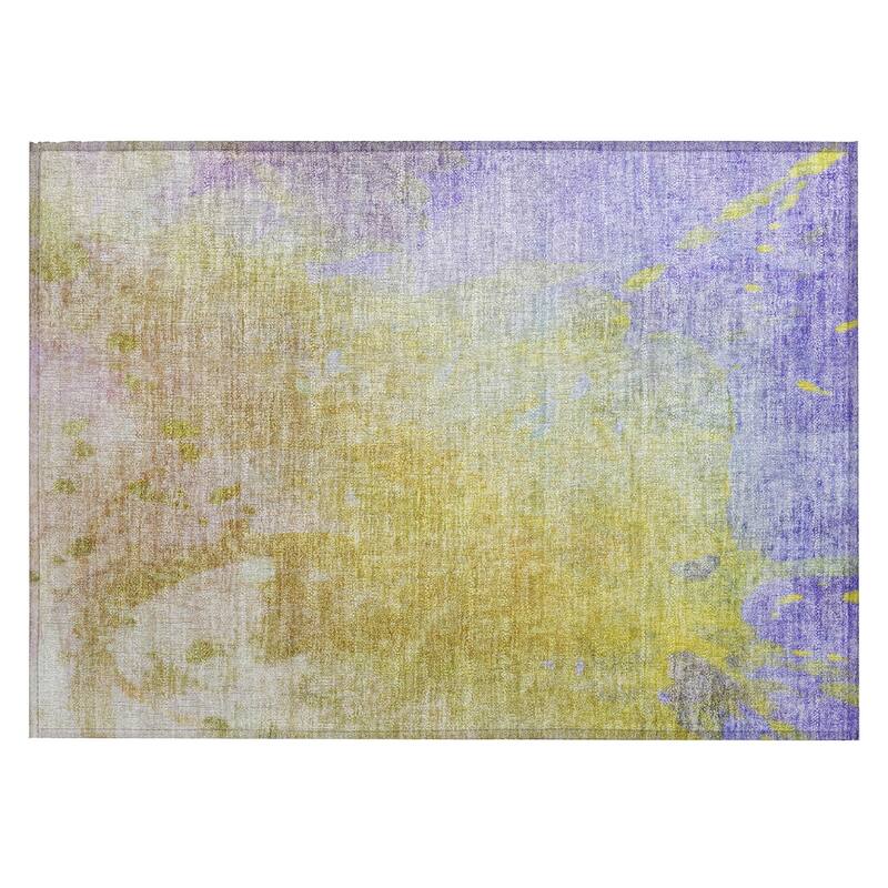 Allolu Contemporary Abstract Weather Resistant Timeless Fusion Runner Outdoor Rug