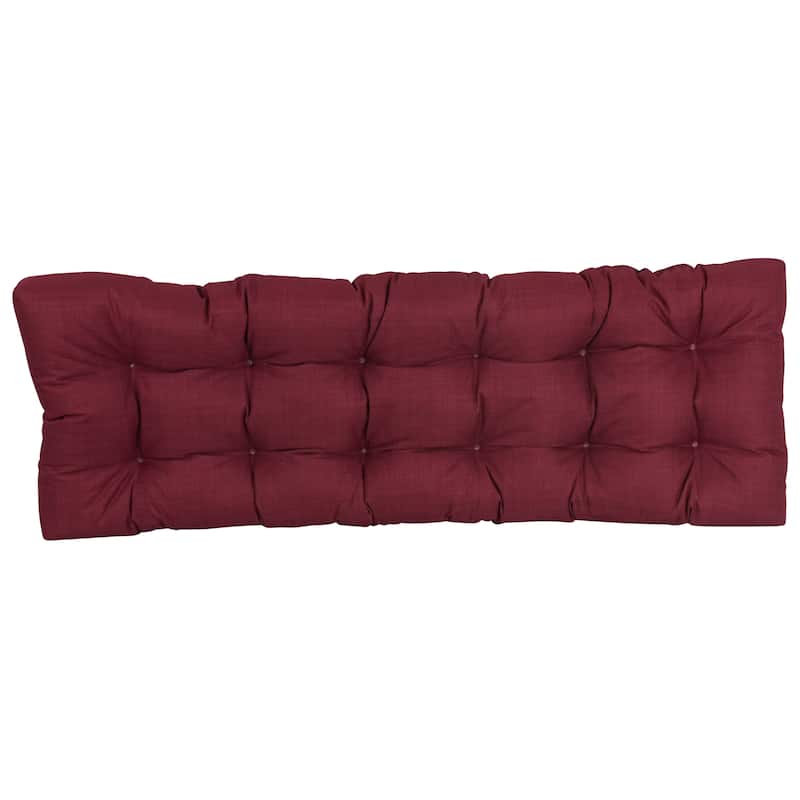 Tufted Indoor/Outdoor Bench Cushion (Multiple widths from 46 to 60 inch)