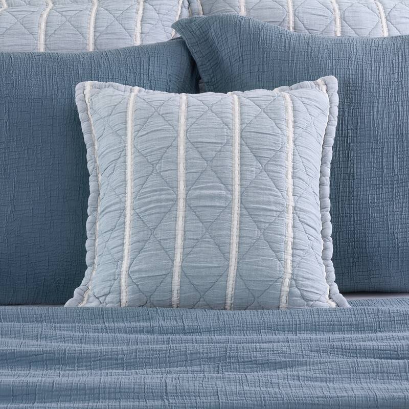 Playa 20" Square Decorative Throw Pillow Cover - Blue
