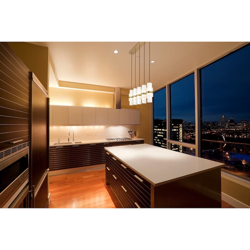 Cayden 5 Light Linear Chandelier in Modern Gold - Modern Gold
