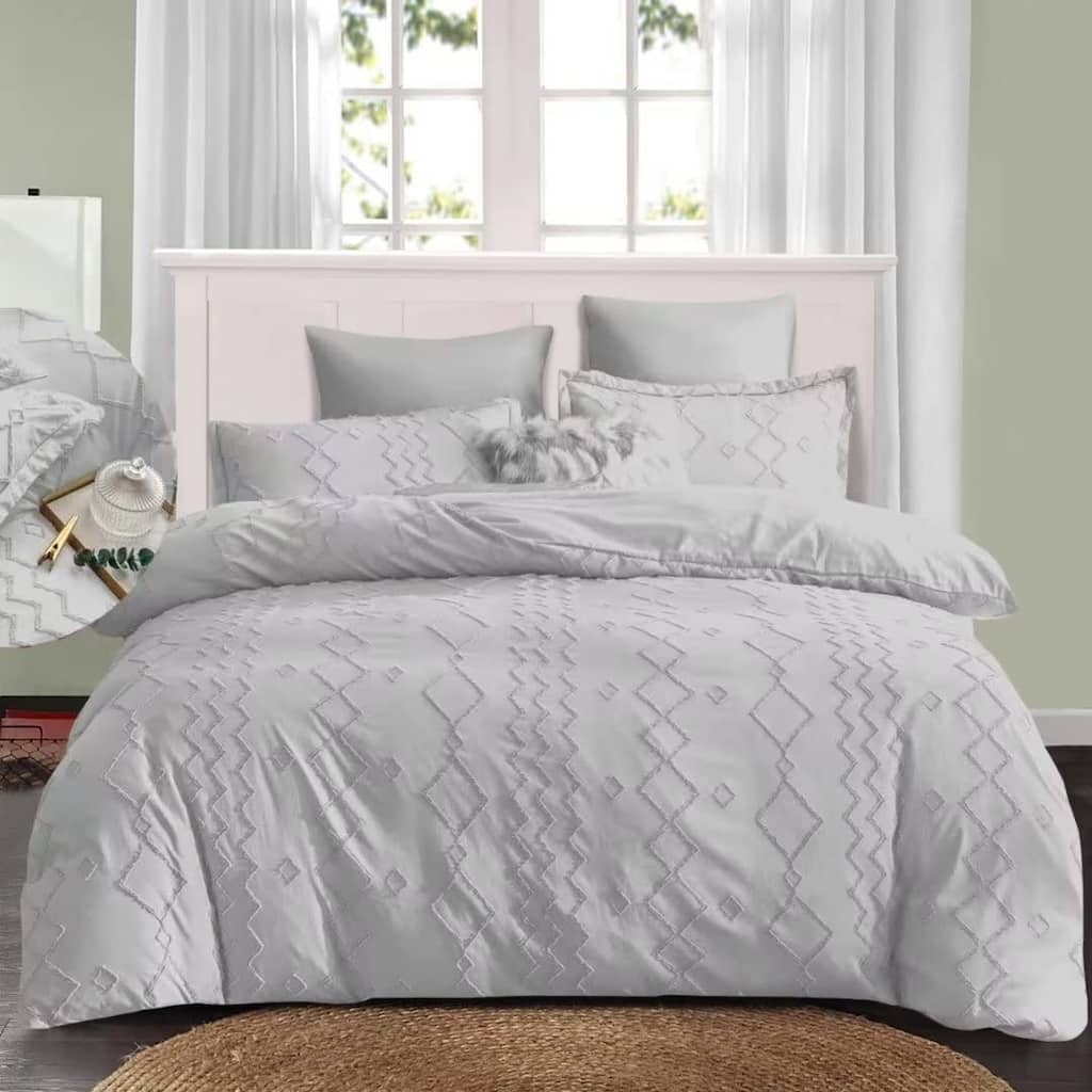 Shatex Tufted Comforters Bedding Set- 3 Piece