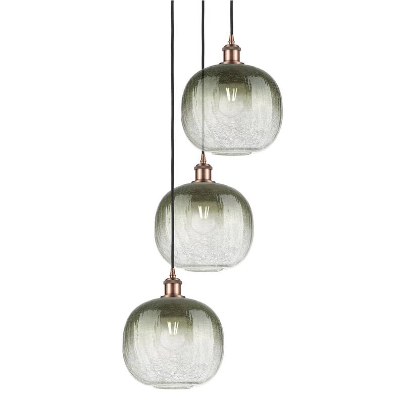 Innovations Lighting 113B-3P-37-17 Brookhaven Sphere Pendant - Antique Copper / Slate