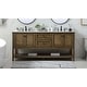 preview thumbnail 8 of 12, Grand 60 - 72 Inch Double Bathroom Vanity 72 Inches - Driftwood