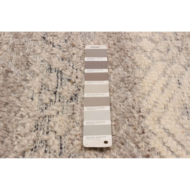 ECARPETGALLERY Hand-knotted Tangier Taupe Wool Rug - 5'3 x 7'6
