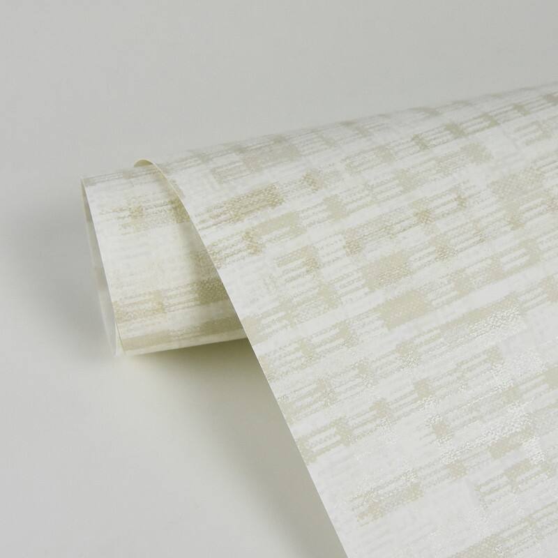 Brewster Clarice Cream Distressed Faux Linen Wallpaper - 21in x 396in x 0.025in