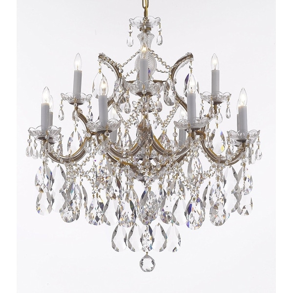 Maria Theresa Crystal Chandelier w/ Large, Luxe, Diamond Cut Crystals