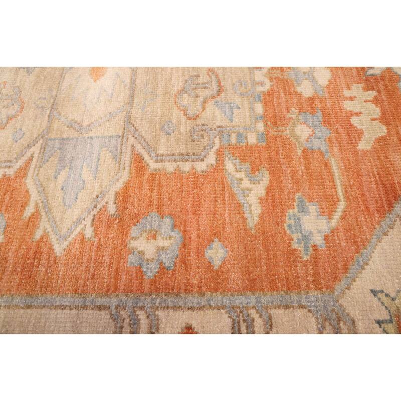 ECARPETGALLERY Hand-knotted Jules Sultane Burnt Orange Wool Rug - 8'0 x 9'10