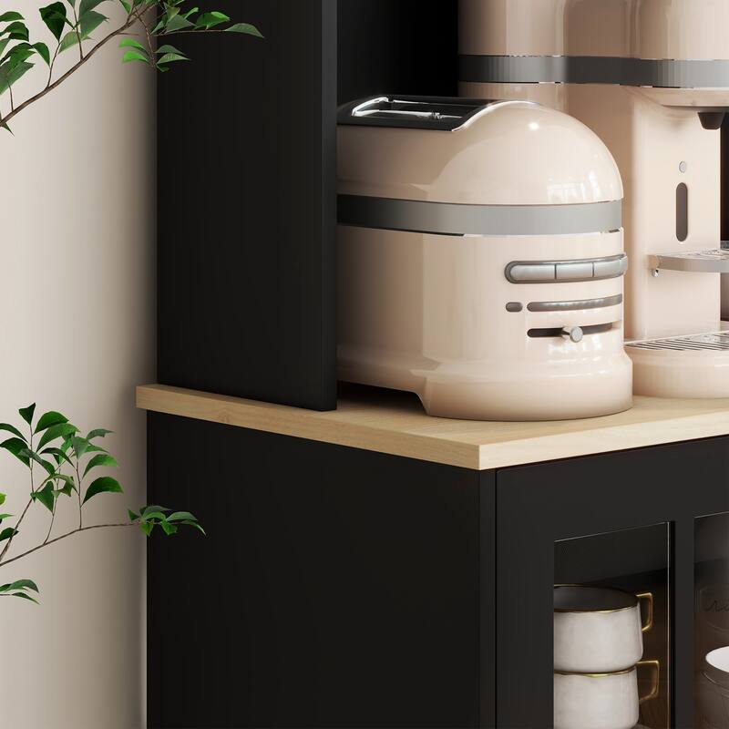 HOMCOM 72-inch Transitional Kitchen Cabinet Pantry