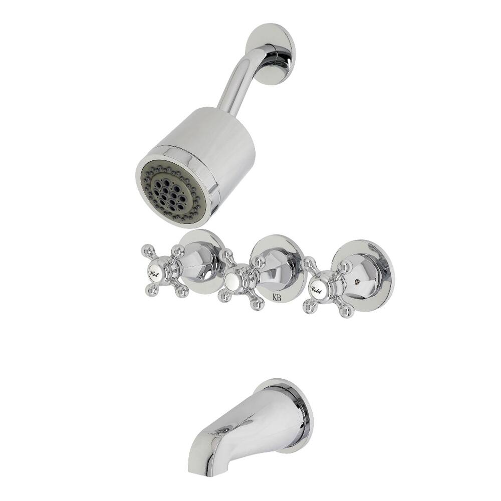 Metropolitan Three-Handle Tub and Shower Faucet