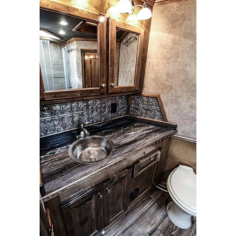 14-in Round Hammered Copper Bar Sink in Nickel w/ 2-in Drain Opening (BR14EN2)