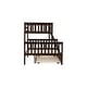 preview thumbnail 10 of 17, Detachable Rubber Wood Twin Over Full Bunk Bed with Trundle,Convertible Ladder and Guardrail,Kids and Baby