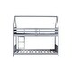 preview thumbnail 26 of 52, Wooden Low Height Twin Over Twin Bunk Bed Kids Bed with Guardrails,Ladder