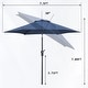 preview thumbnail 19 of 111, Autlaycil 7.5FT Patio Umbrella with Tilt and Crank