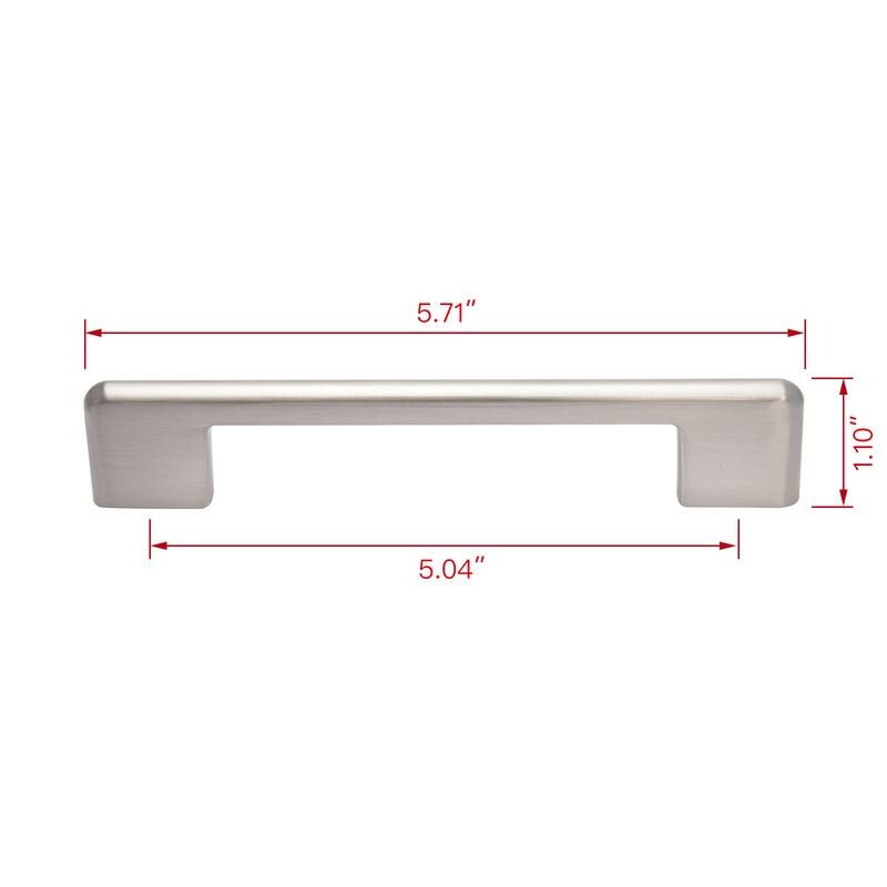 Utopia Alley Taylor Pull Handle-Brushed Nickel Drawer Drop Pull Handles, 5.0" Center to Center