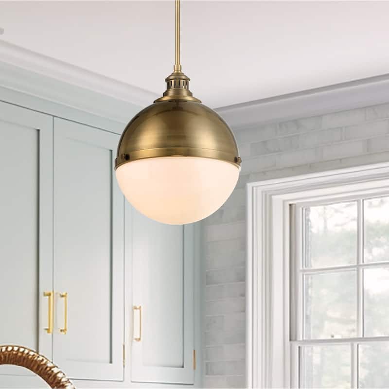 Minka Lavery 6605 Vorey 13" Wide Pendant with Etched Opal Glass