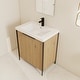 preview thumbnail 23 of 46, BNK 24/30/36/48/60 inch Freestanding Resin Sink Bathroom Vanity with Soft Close Door and Adjustable Shelf