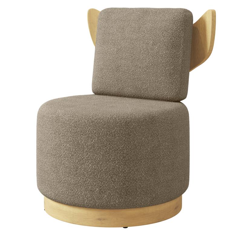 Corvus Dover Teddy Fabric Swivel Accent Chair 1pc