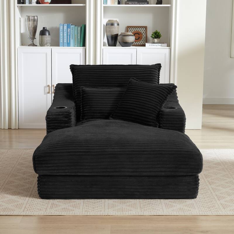 Rossetta 47'' Modern Comfortable Unique Cushion Design Cushioned Compression Corduroy Sofa with Spacious Depth