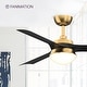 preview thumbnail 6 of 14, Fanimation Barlow 52 inch Indoor/Outdoor Ceiling Fan with LED CCT Select Light Kit and Remote - Brushed Satin Brass
