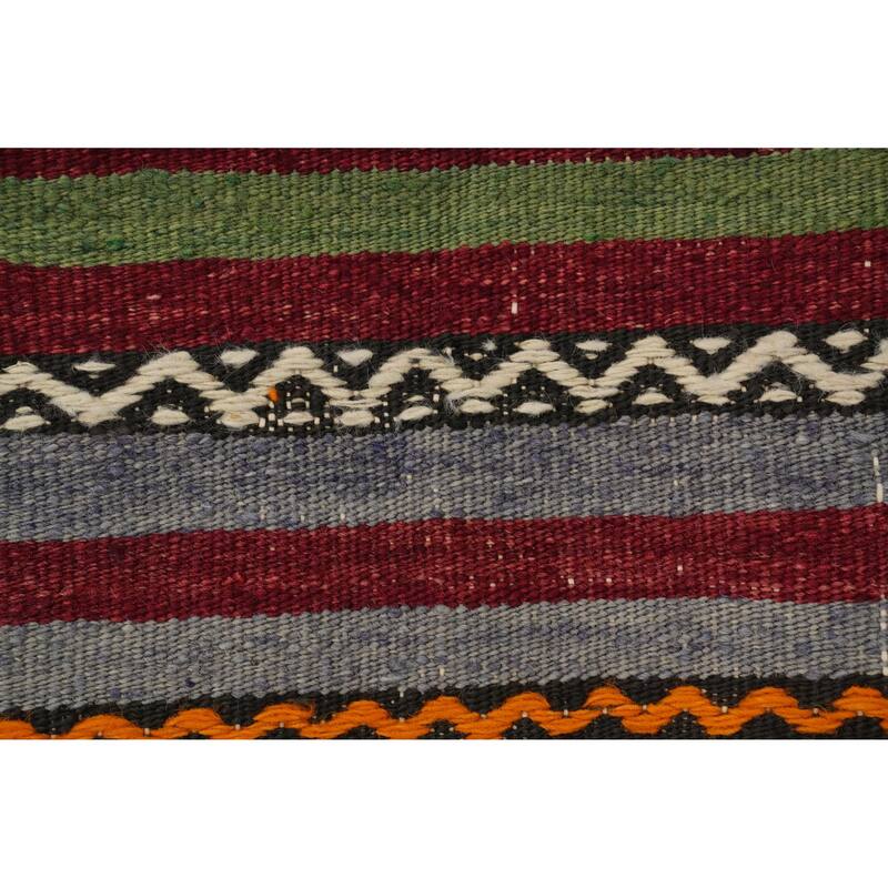 Hand Woven Oriental 100% Wool Carpet Southwestern Tribal Multi-Colored Kilim Area Rug - 8' 3'' X 6' 0''