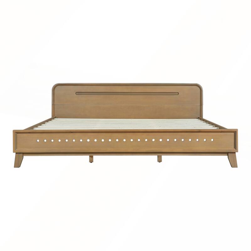 Pine Solid Wood Bed with Timeless Design Easy Assemble