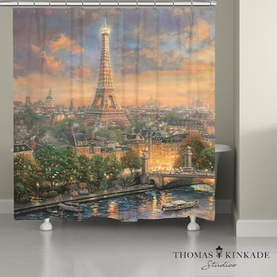Thomas Kinkade Paris, City of Love Shower Curtain by Laural Home
