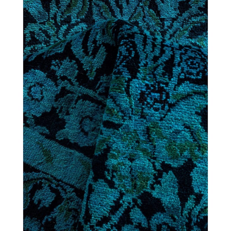 Contemporary Overdyed Wool Hand Knotted Area Rug - 3' 2" x 5' 0"