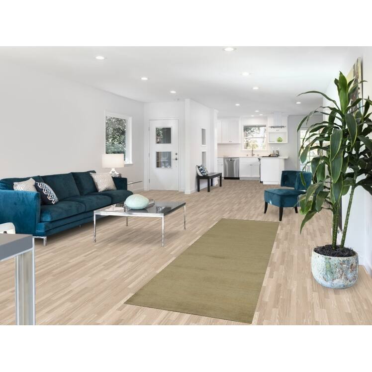 Gabbeh Oriental Runner Rug Hand-Knotted Solid Wool Carpet - 2'7"x 9'4"