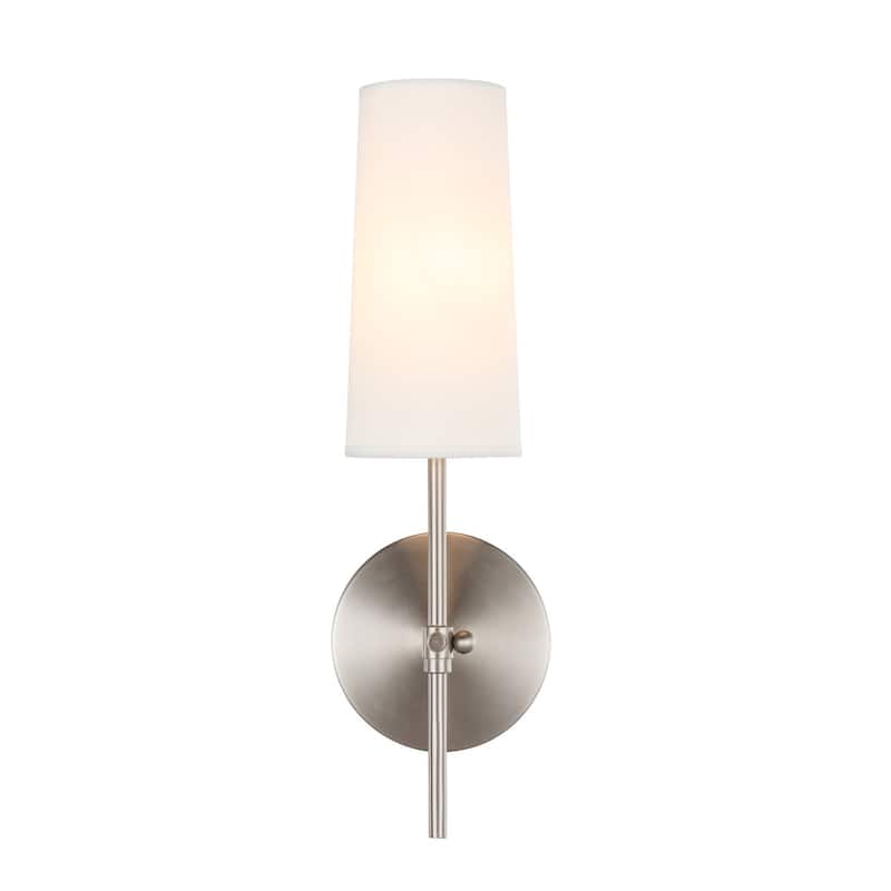 Elegant Lighting Mel Single Light 16" Tall Bathroom Sconce - Burnished Nickel