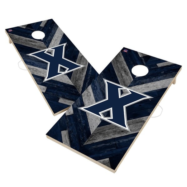 slide 2 of 5, Xavier University Musketeers Cornhole Board Set Include Carrying Case