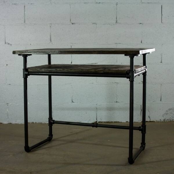 Berkeley Modern Industrial Pipe Desk With Lower Shelf Overstock 16738536