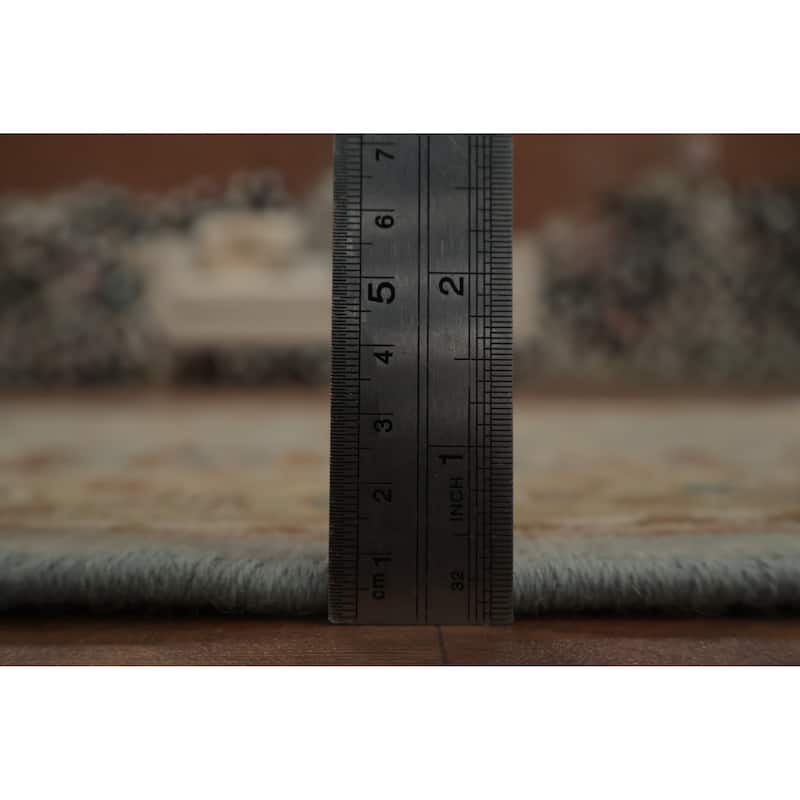 Hand Knotted Oriental 100% Wool Carpet Traditional Floral Navy Blue & Blues Ziegler Area Rug - 3' 11'' X 2' 0''