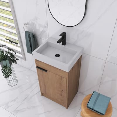 Beingnext 18 Inch Bathroom Vanity with Sink for Small Bathroom,Single ...