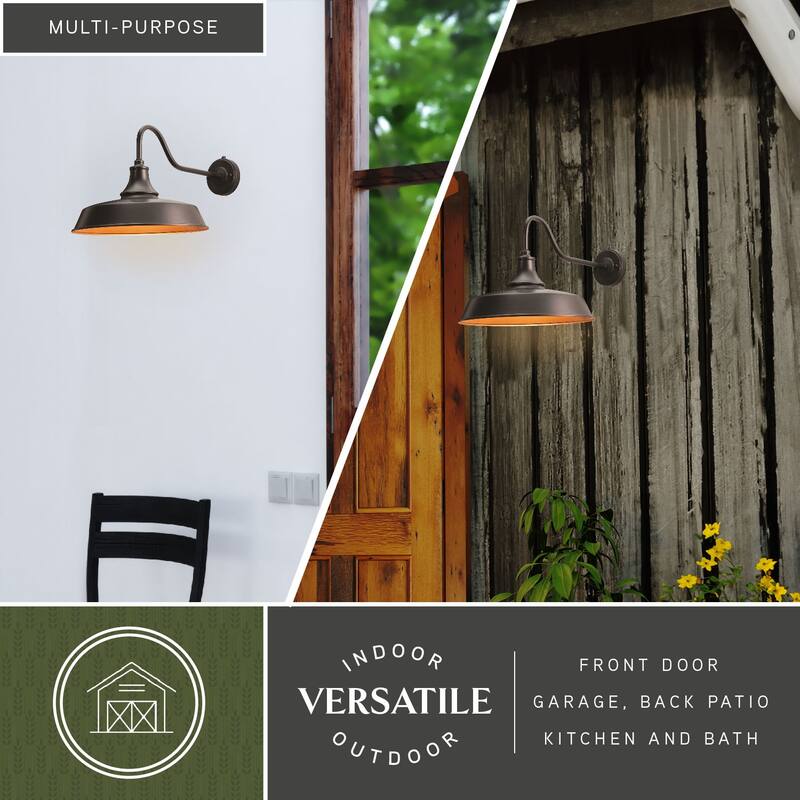 Vaxcel Dorado 1-light Bronze Farmhouse Barn Wall Light