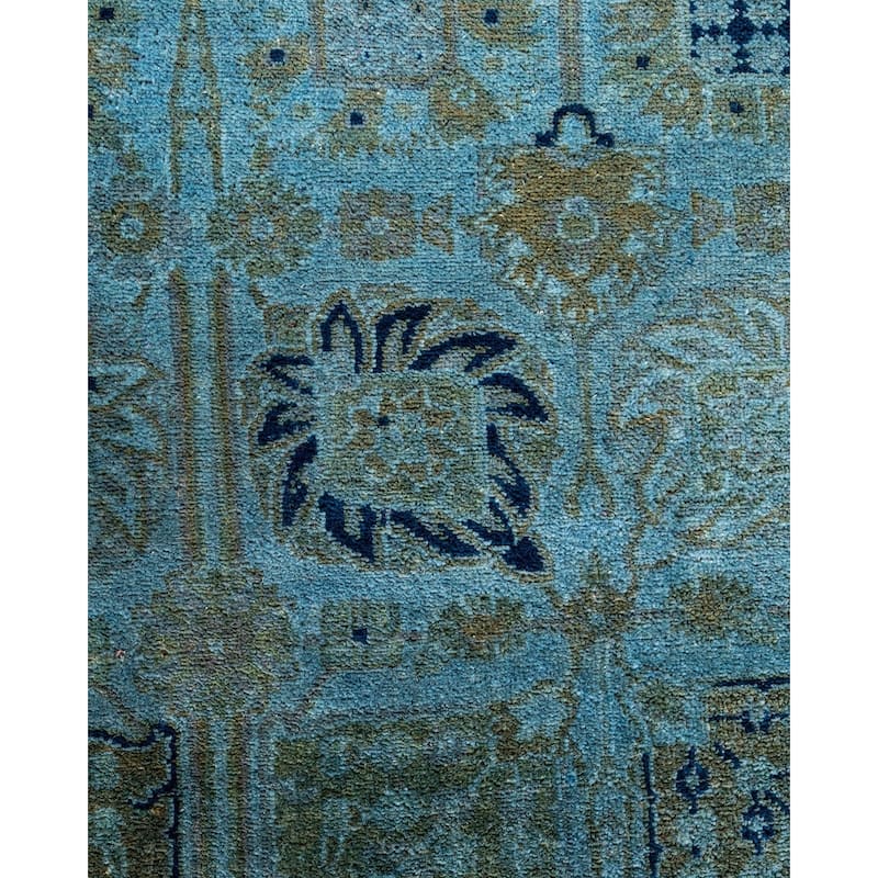 Vibrance One-of-a-Kind Hand-Knotted Area Rug - Blue, 3' 10" x 5' 8" - 3' 10" x 5' 8"