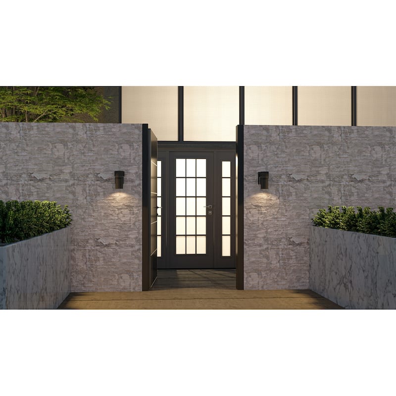 Sawyer 1-Light Matte Black Dark Sky Outdoor Wall Lantern